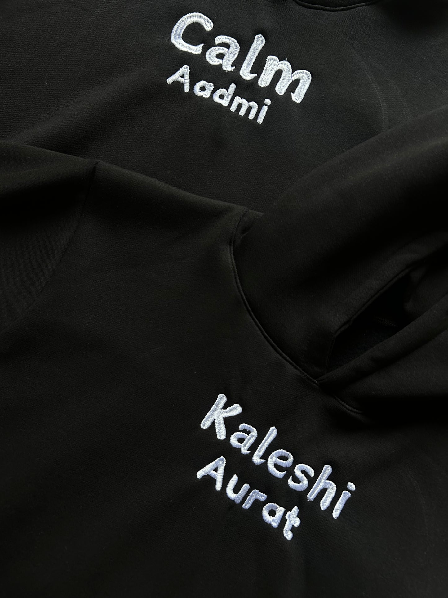 Kaleshi Aurat Calm Aadmi Hoodie Combo