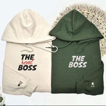 The boss, The Real Boss Front Embroidery hoodie