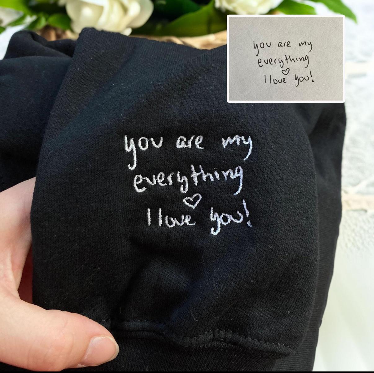 Custom Handwriting Embroidery