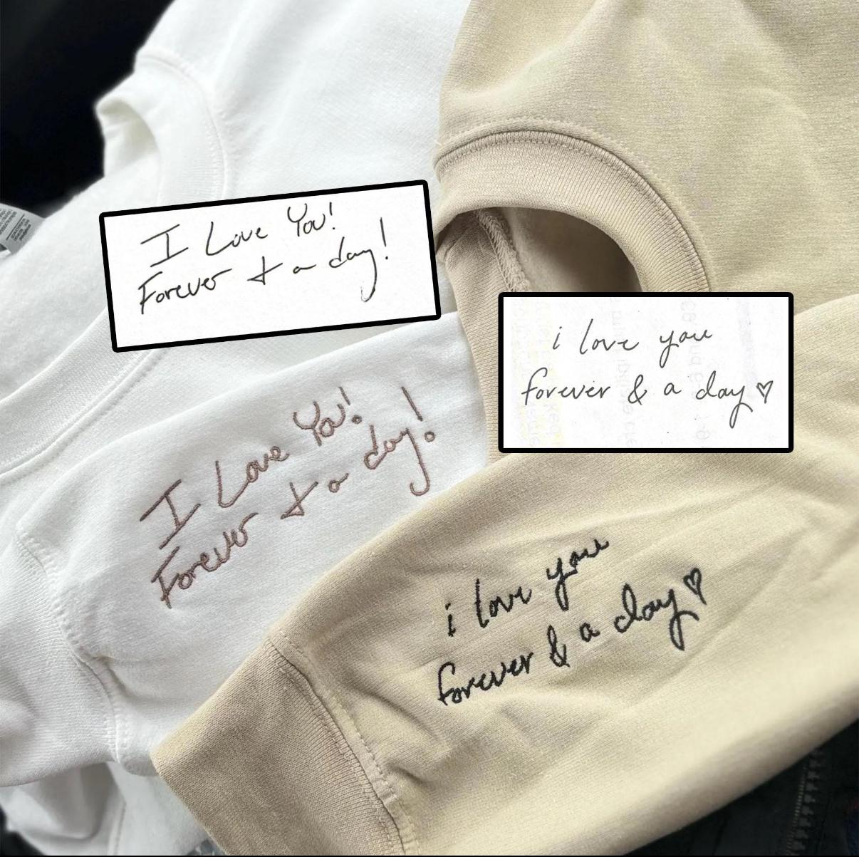 Custom Handwriting Embroidery