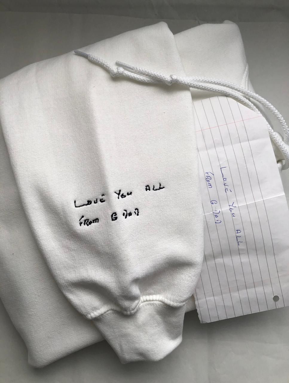 Custom Handwriting Embroidery