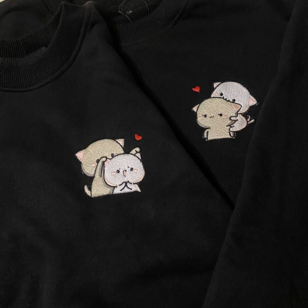 Dudu Bubu Couple Cartoon Embroidered Combo