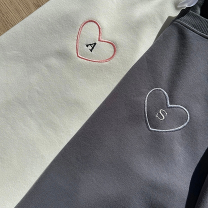 Initials in Heart Sweatshirt Combo