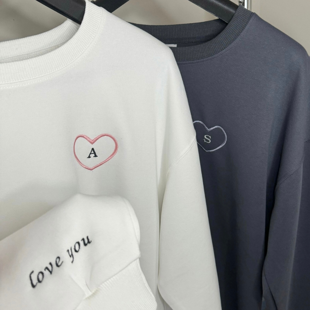 Initials in Heart Sweatshirt Combo