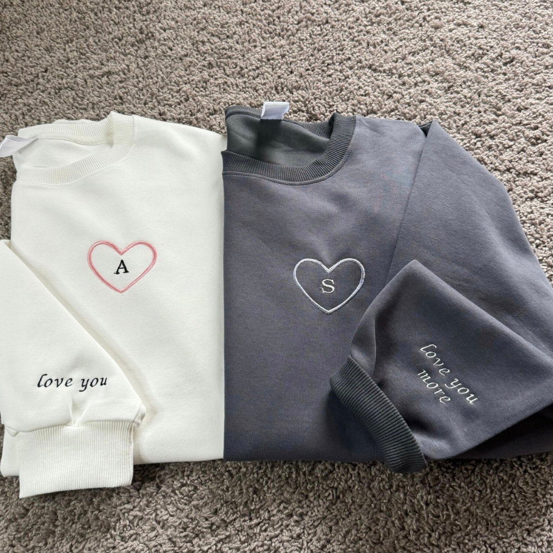 Initials in Heart Sweatshirt Combo