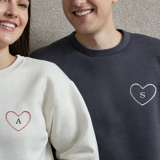 Initials in Heart Sweatshirt Combo