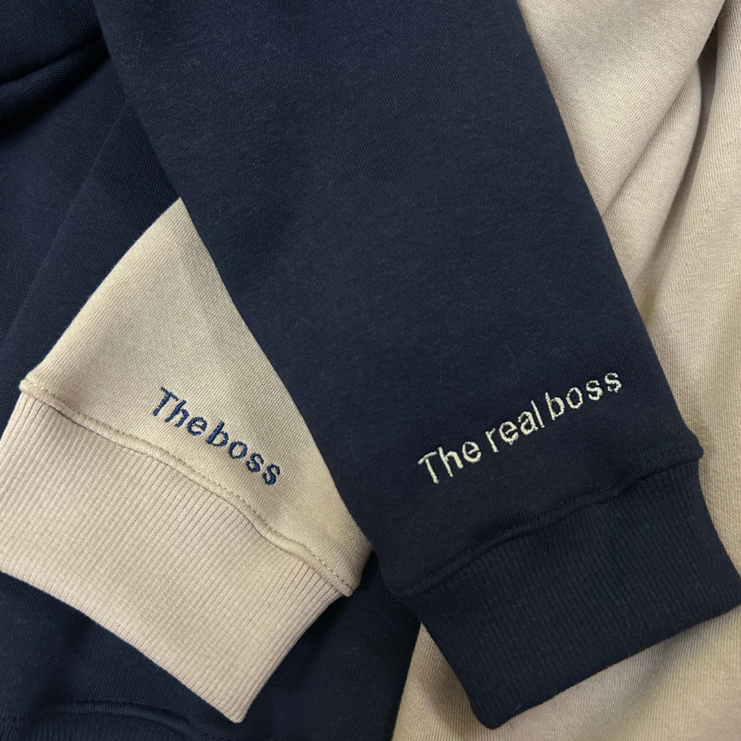 The Boss, The Real Boss Sleeve Embroidery Combo