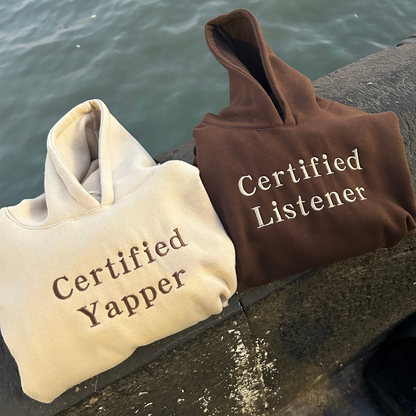 Certified Yapper/Listener Hoodie Combo