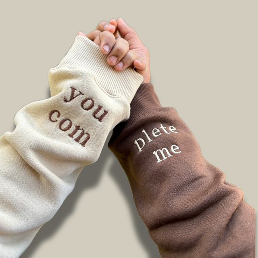 You Com plete me Sleeve engrved Hoodie And sweatshirt Combo